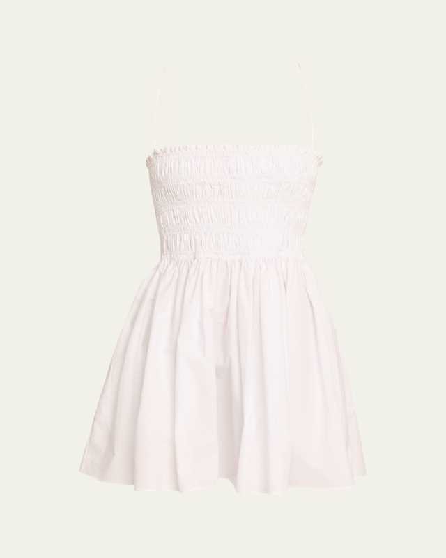 Shirred Bodice Mini Dress